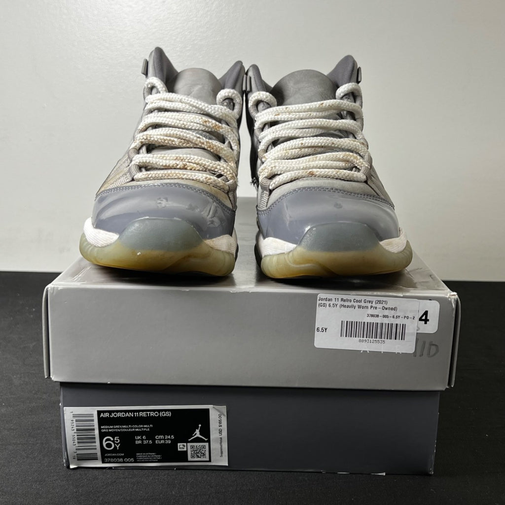 Jordan 11 Retro Cool Grey (2021) (GS) 6.5Y (Heavily Worn Pre-Owned)JordanMedium Grey/Multi-Color/Multi-Color - Image 2