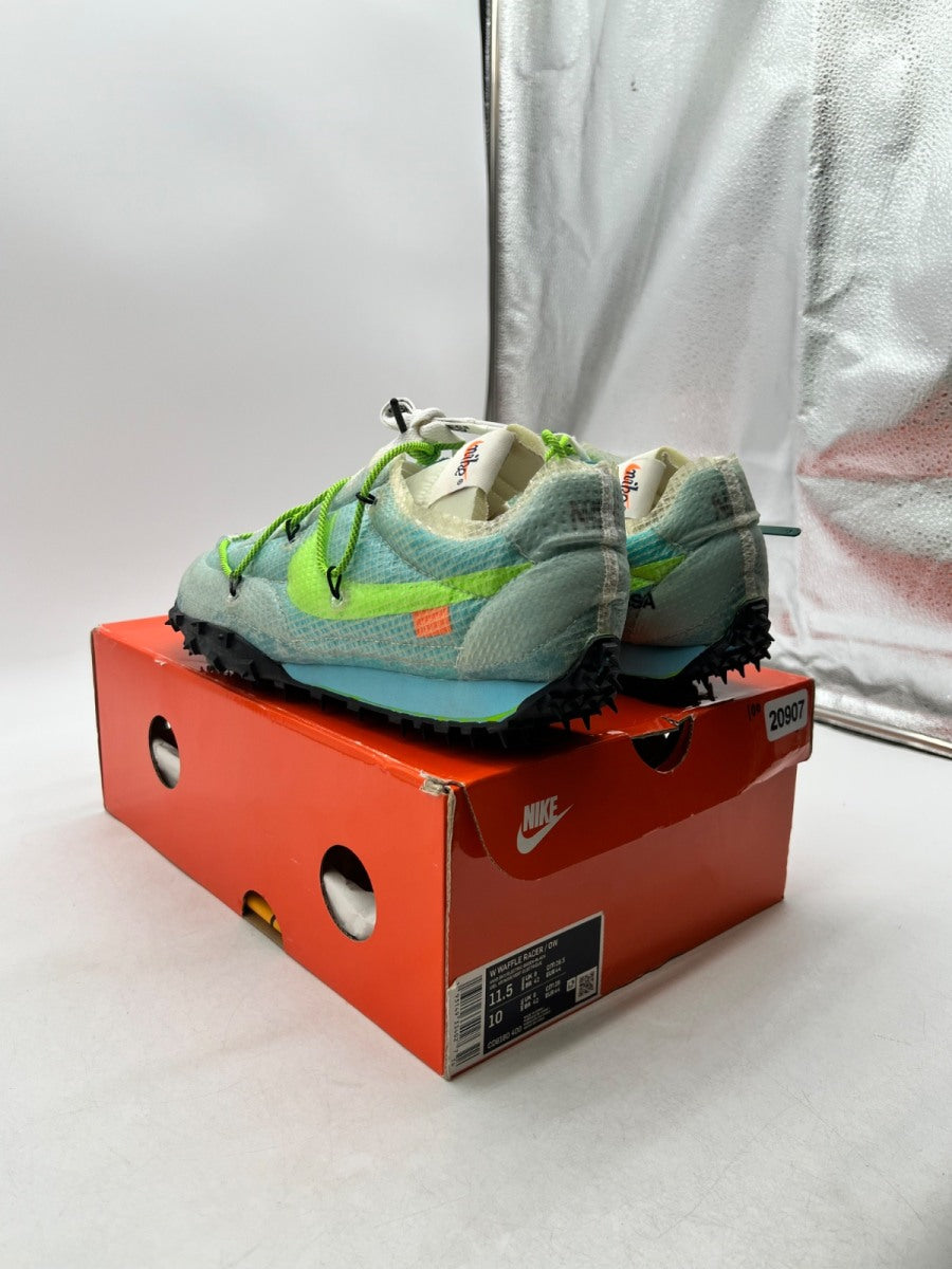 Nike Waffle Racer Off-White Vivid Sky (Women's) 11.5W (Lightly Worn Pre-Owned) - Image 6