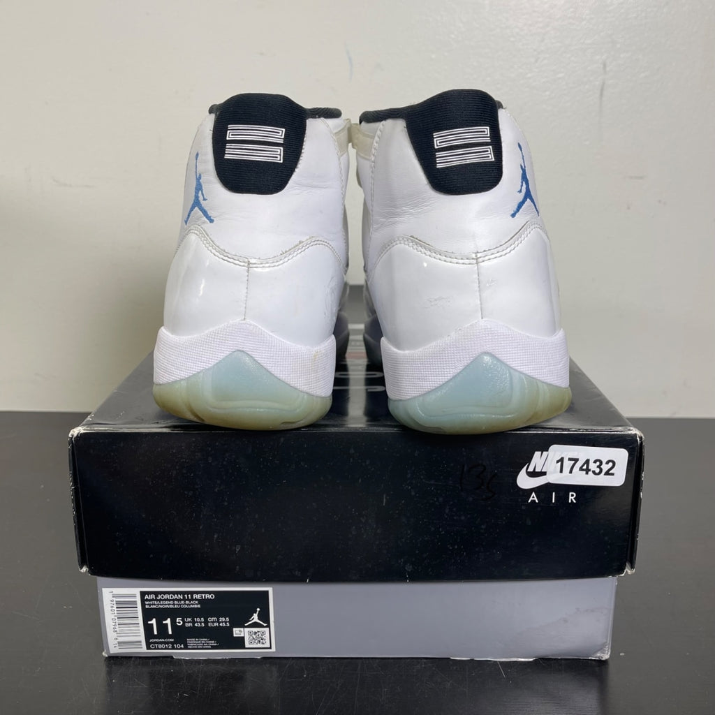 Jordan 11 Retro Legend Blue (2024) 11.5 (Moderately Worn Pre-Owned)JordanWhite/Legend Blue/Black - Image 4