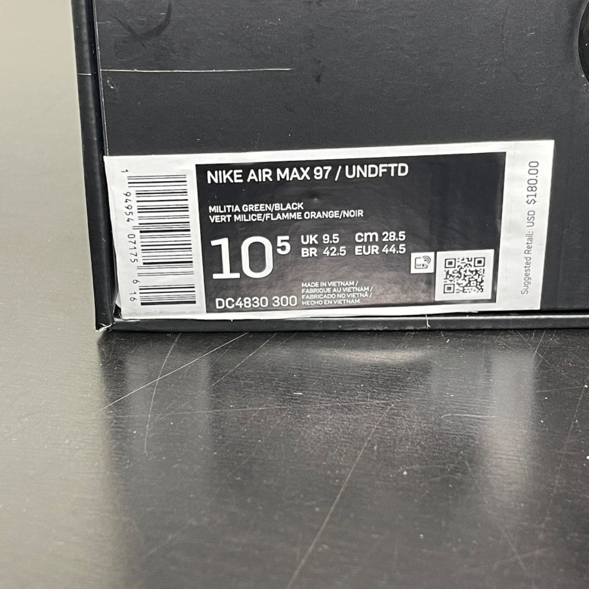 Nike Air Max 97 Undefeated Militia Green (2020) 10.5 (Moderately Worn Pre-Owned)NikeMilitia Green/Orange Blaze/White/Black - Image 7