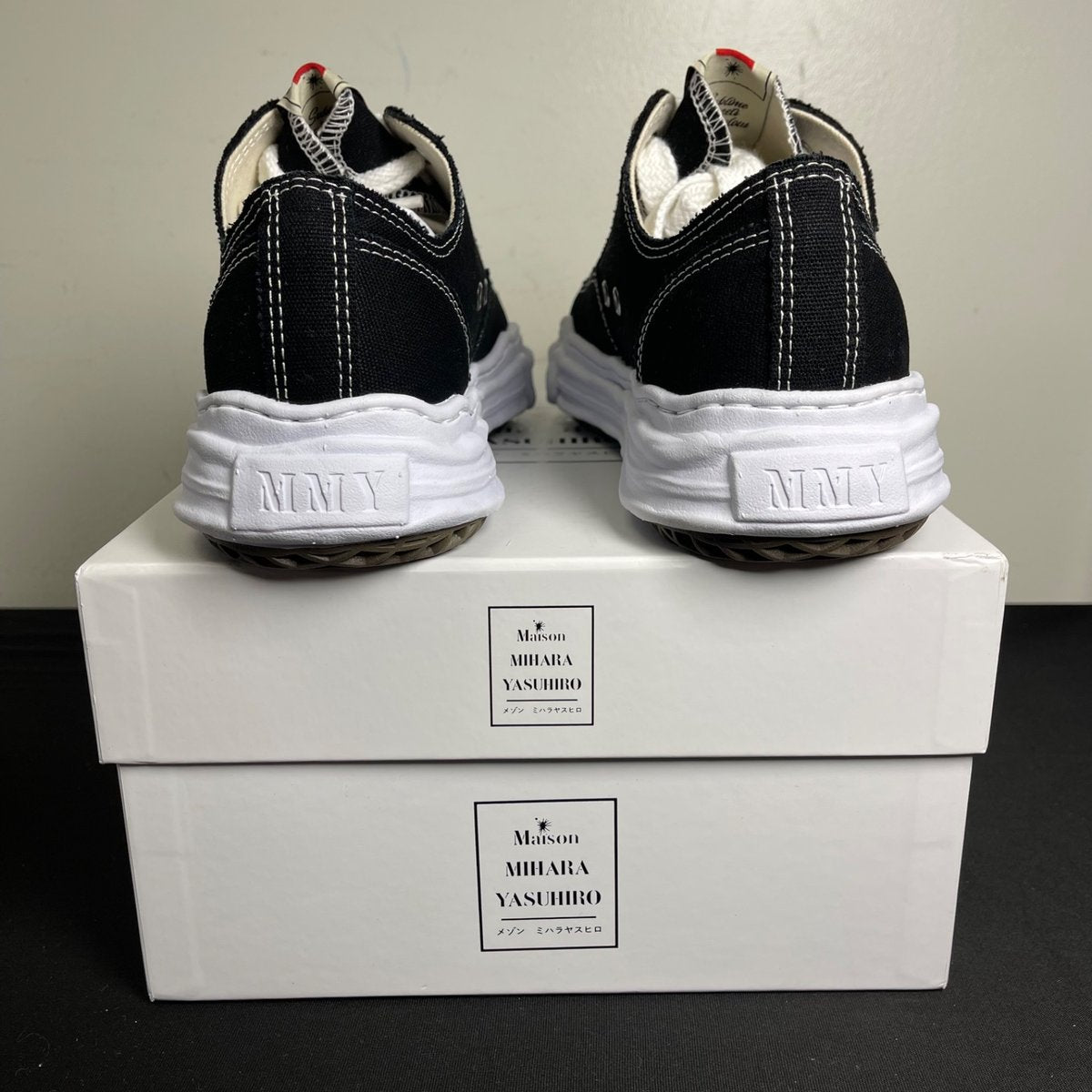 Maison Mihara Yasuhiro Hank OG Sole Canvas Low Black (Size 46) - aux