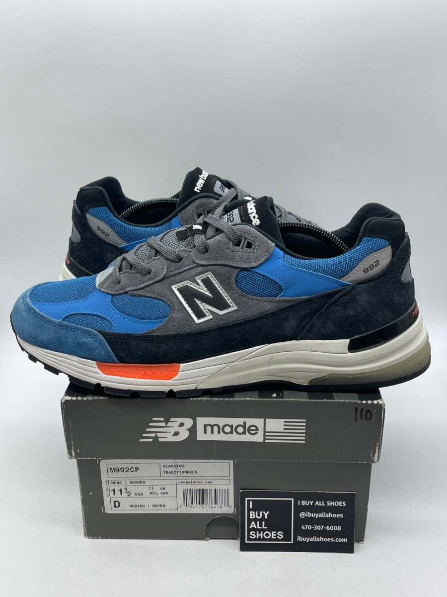 New Balance 992 Black Blue Grey 11.5 (Moderately Worn Pre-Owned) - Image 1