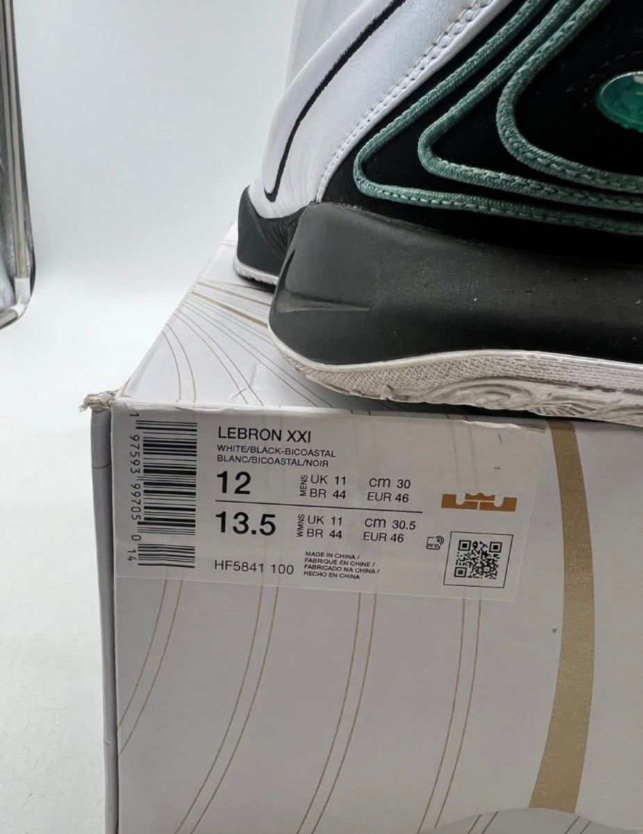 Nike LeBron 21 Conchiolin 12 (Lightly Worn Pre-Owned)NikeWhite/Black/Bicoastal/Photon Dust - Image 4