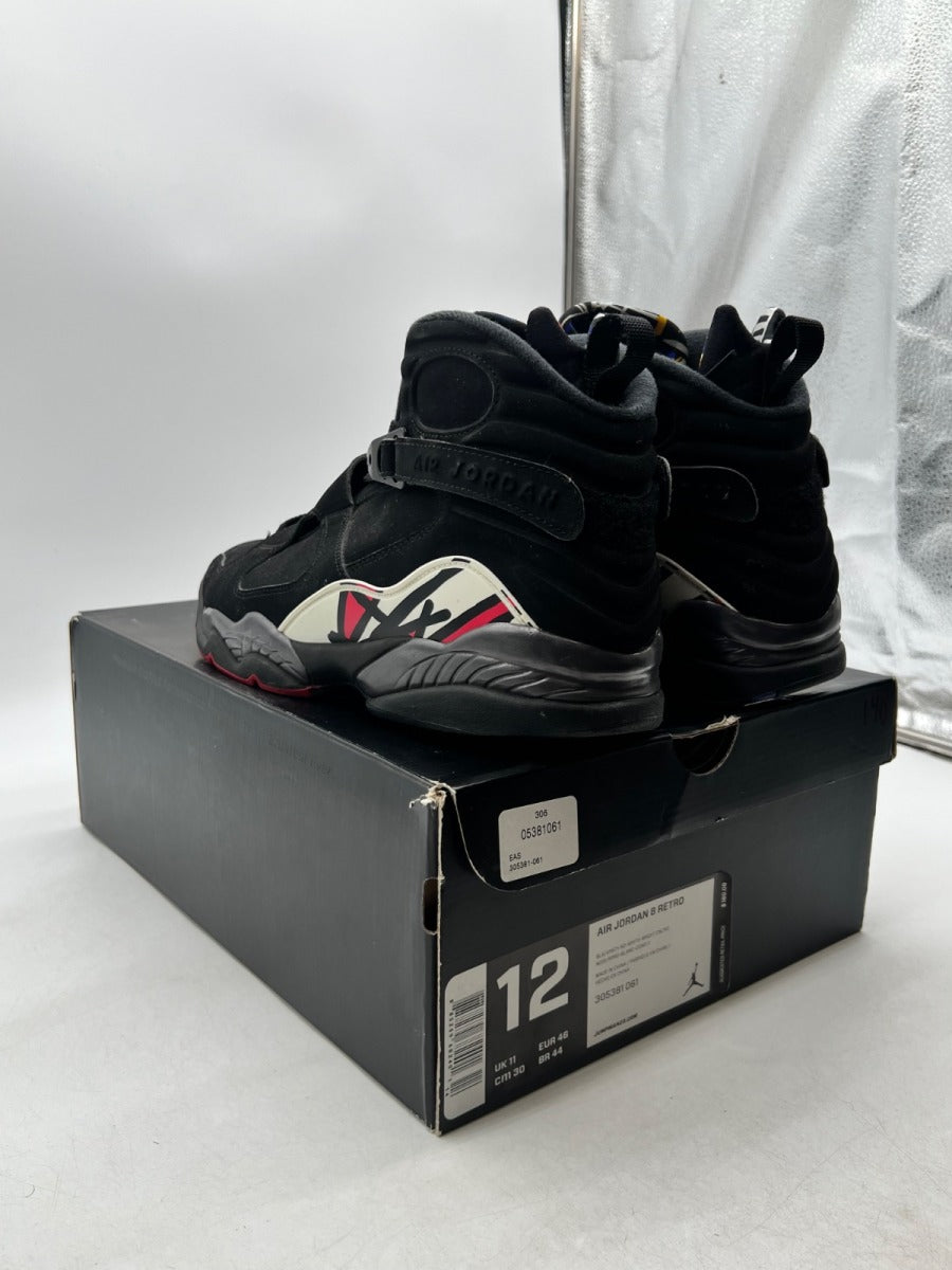 Jordan 8 Retro Playoffs (2013) 12 (Moderately Worn Pre-Owned)JordanBlack/True Red-White - Image 6