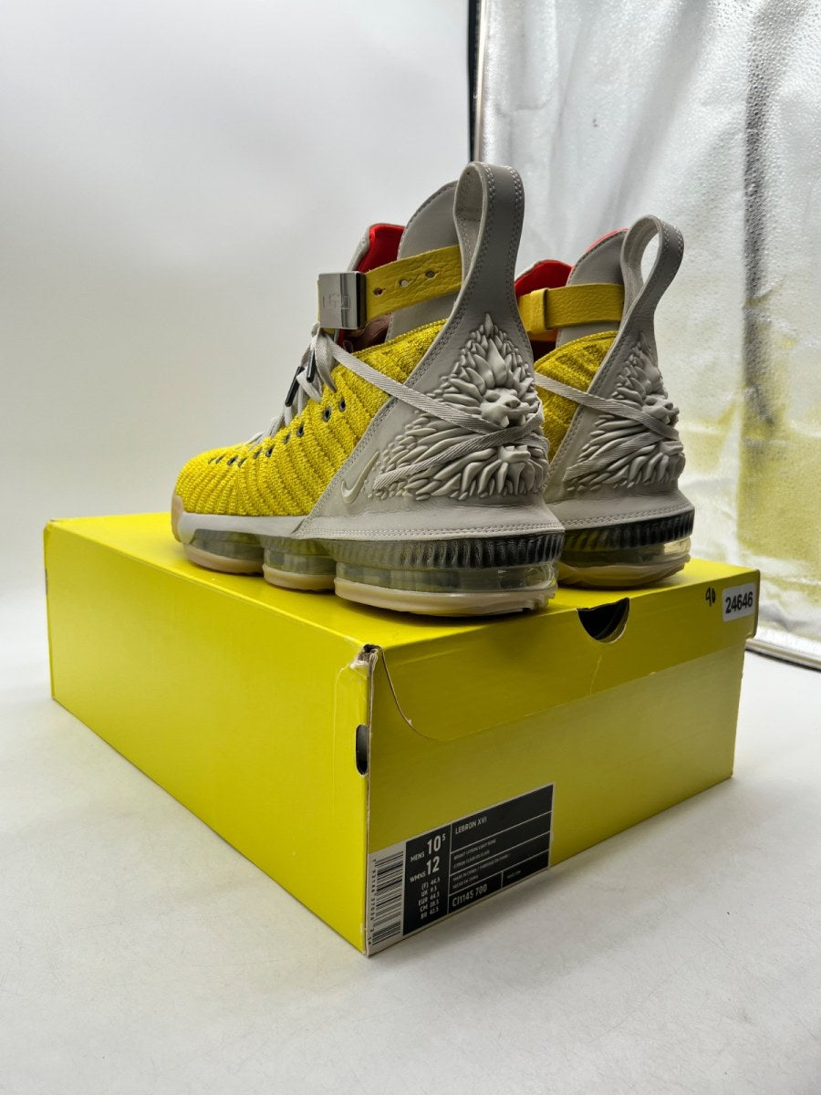 Nike LeBron 16 Harlem Fashion Row Harlem Stage 10.5 (Lightly Worn Pre-Owned)NikeBright Citron/Summit White - Image 6