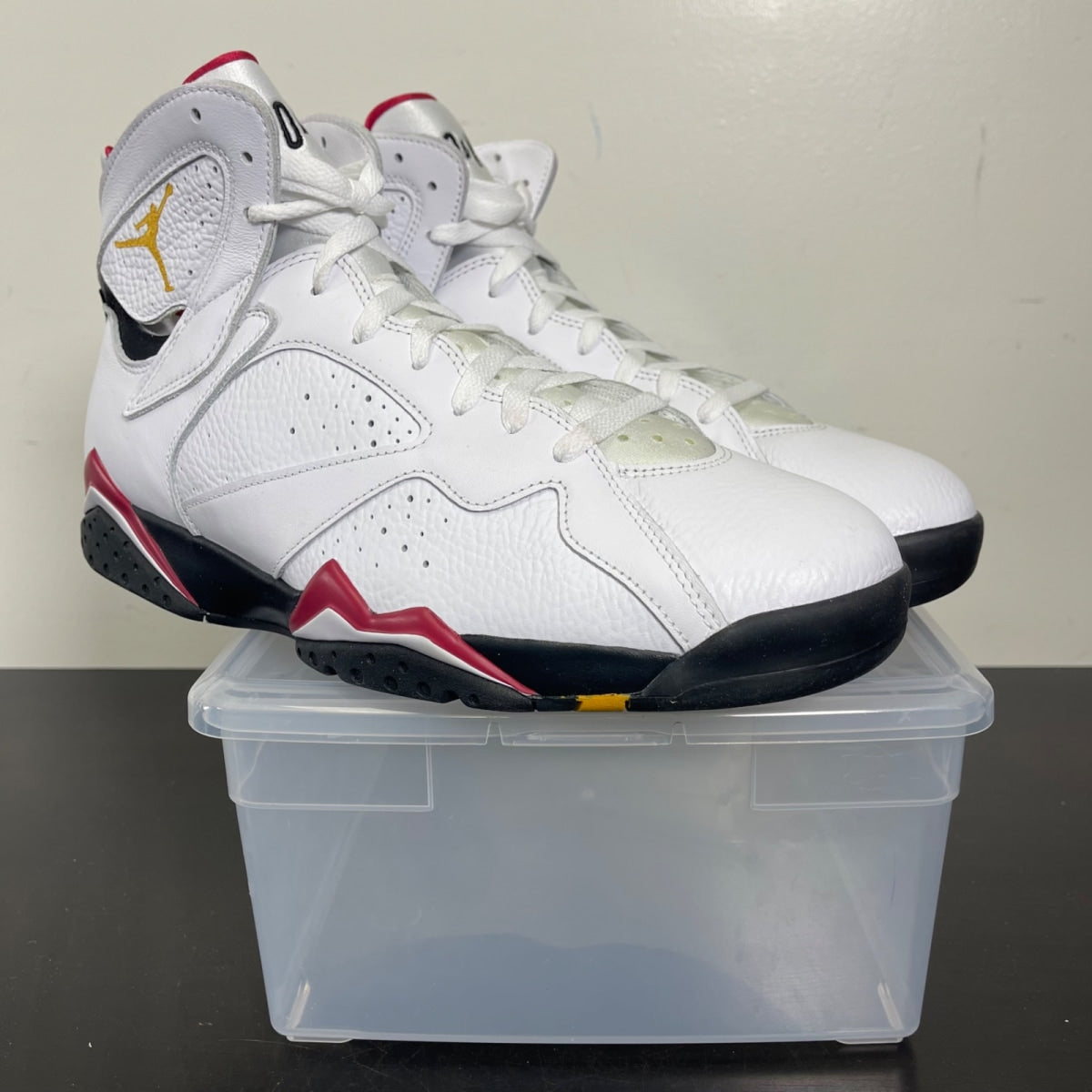 Jordan 7 Retro Cardinal (2022) 13 (New Pre-Owned)JordanWhite/Black/Cardinal Red/Chutney - Image 1