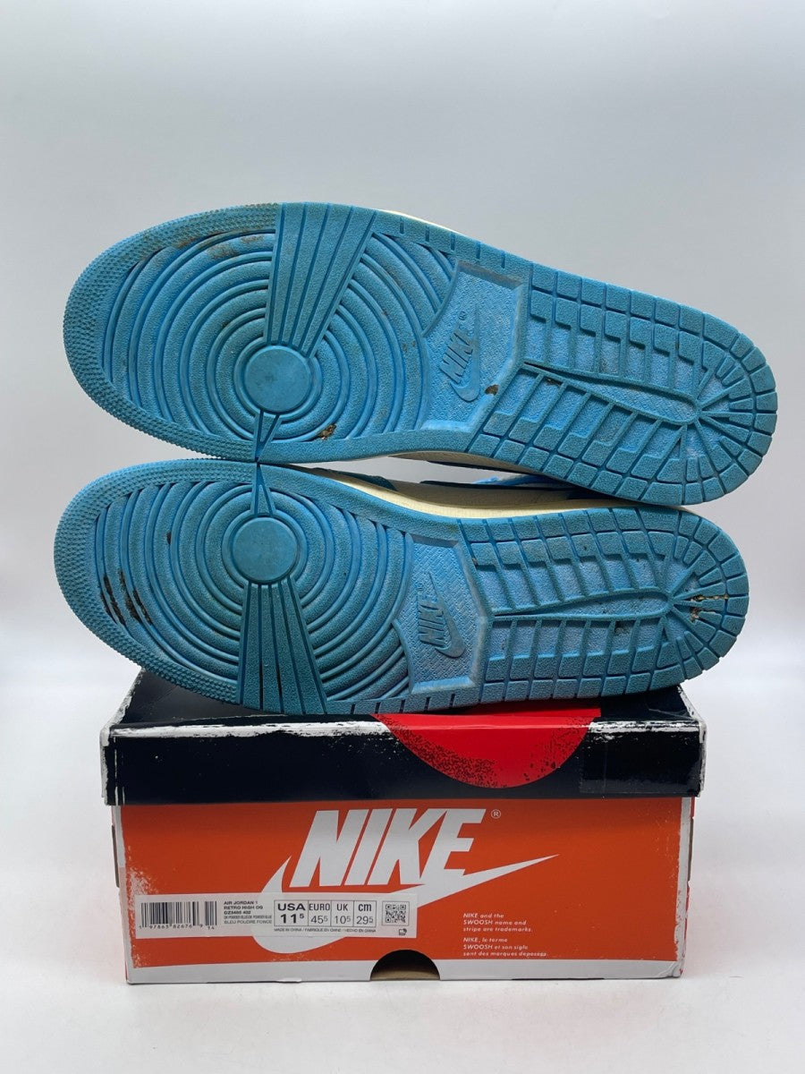 Jordan 1 Retro High OG UNC Reimagined 11.5 (Moderately Worn Pre-Owned)JordanDark Powder Blue/Dark Powder Blue-Sail - Image 7