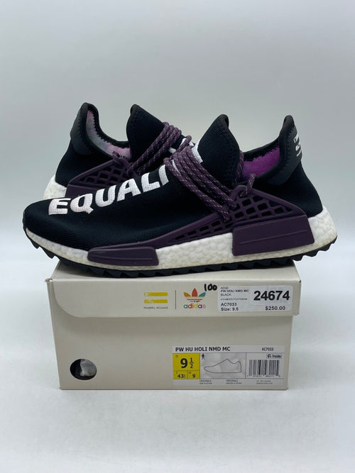 adidas Human Race NMD Pharrell Holi Festival (Core Black) 9.5 (Moderately Worn Pre-Owned)adidasCore Black/Deepest Purple/Core Black - Image 1