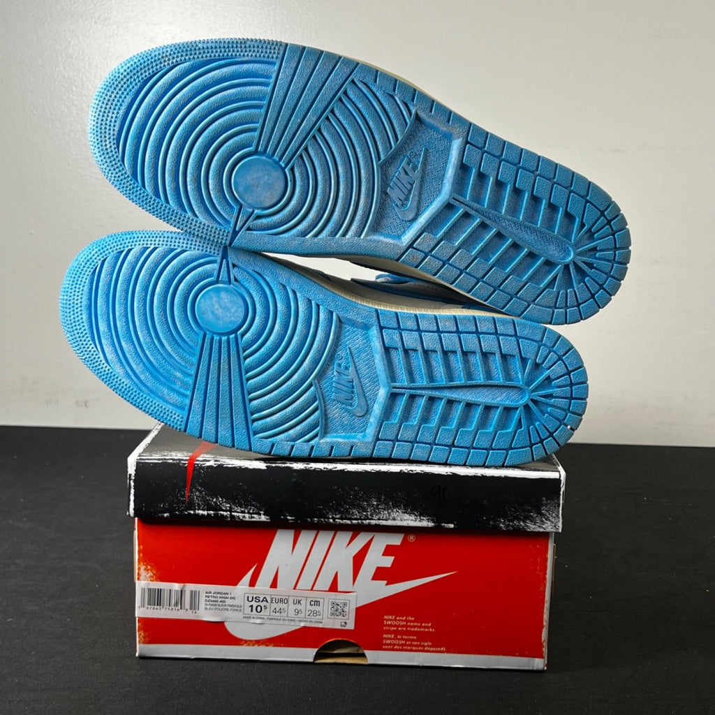 Jordan 1 Retro High OG UNC Reimagined 10.5 (Lightly Worn Pre-Owned)JordanDark Powder Blue/Dark Powder Blue-Sail - Image 6