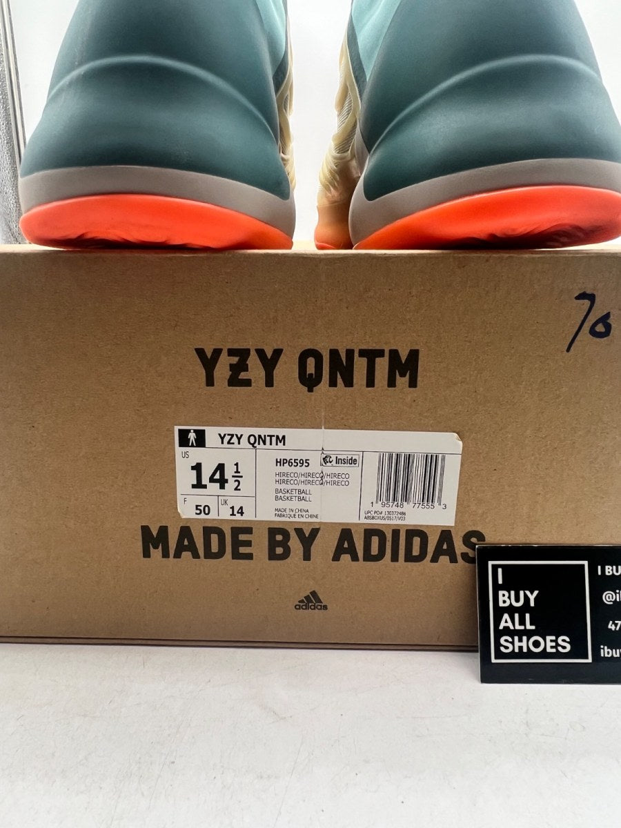 adidas Yeezy QNTM Hi-Res Coral 14.5 (Lightly Worn Pre-Owned) - Image 3
