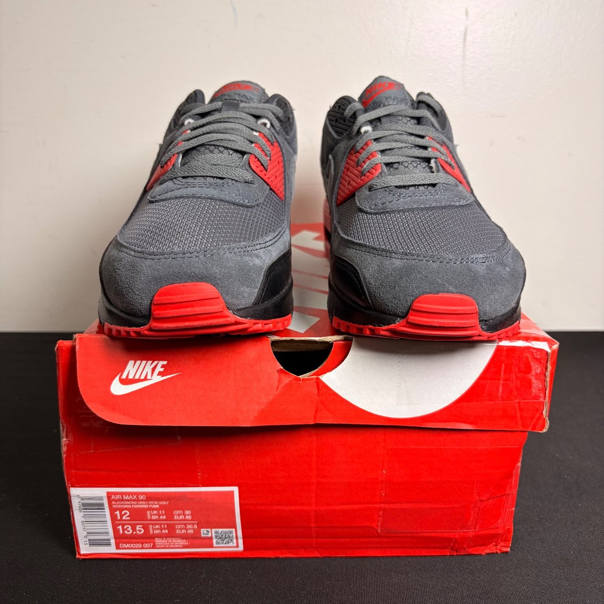 Nike Air Max 90 'Iron Grey Fire Red' (Size 12) - Image 2