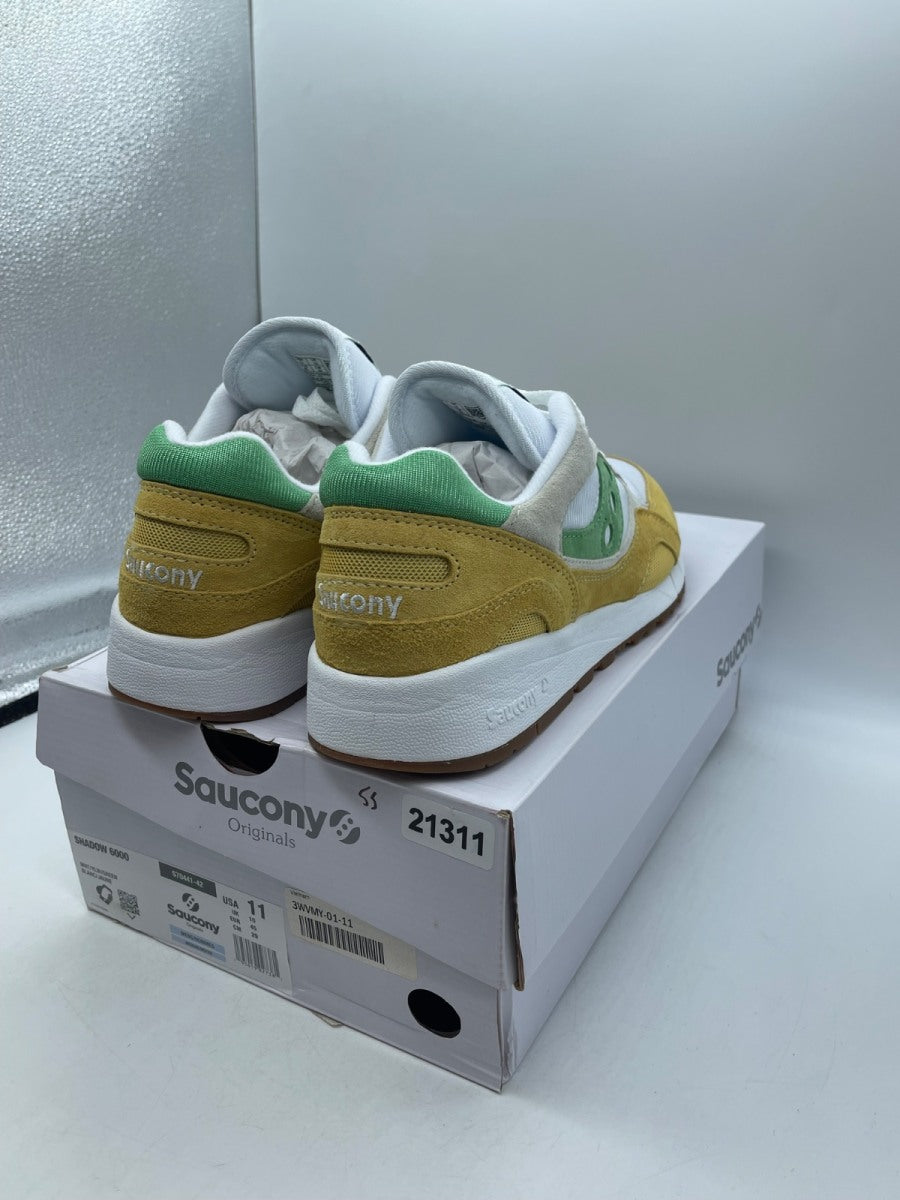 Saucony Shadow 6000 'White Green Mustard' 11 (Moderately Worn Pre-Owned) - Image 5