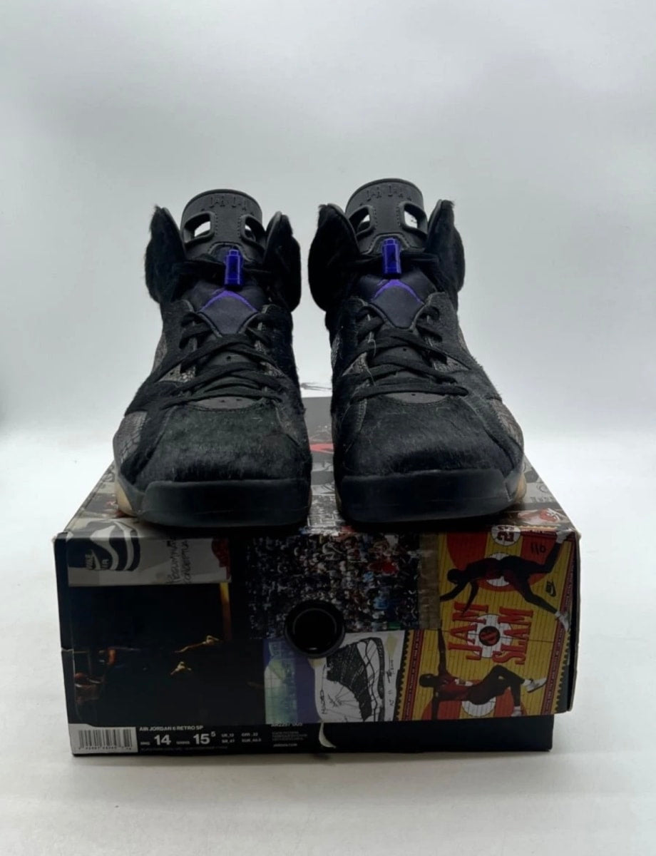 Jordan 6 Retro Social Status 14 (Lightly Worn Pre-Owned)JordanBlack/Dark Concord - Image 4