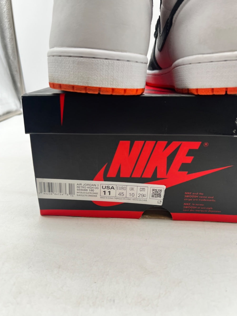 Jordan 1 Retro High Electro Orange 11 (Lightly Worn Pre-Owned)JordanWhite/Electro Orange-Black - Image 4