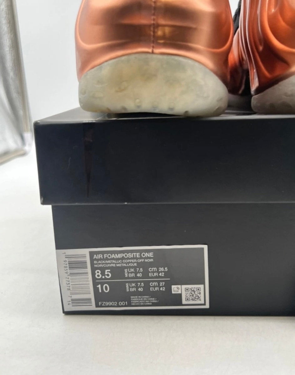 Nike Air Foamposite One Copper (2024) 8.5 (Lightly Worn Pre-Owned)NikeBlack/Metallic Copper/Off Noir - Image 4
