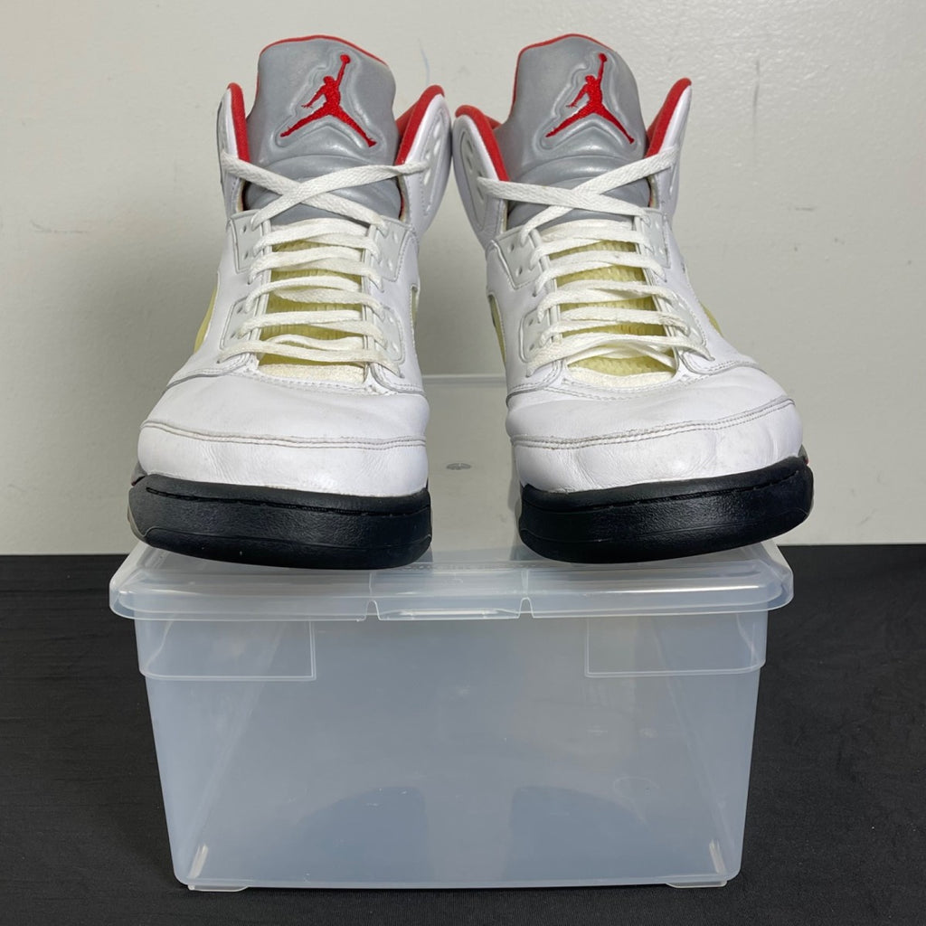Jordan 5 Retro Fire Red Silver Tongue (2020) (Size 14) - Image 2