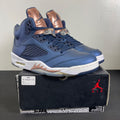 Jordan 5 Retro Bronze 10 (Moderately Worn Pre-Owned)JordanObsidian/White-Metallic Red Bronze-Bright Grape - Image 1