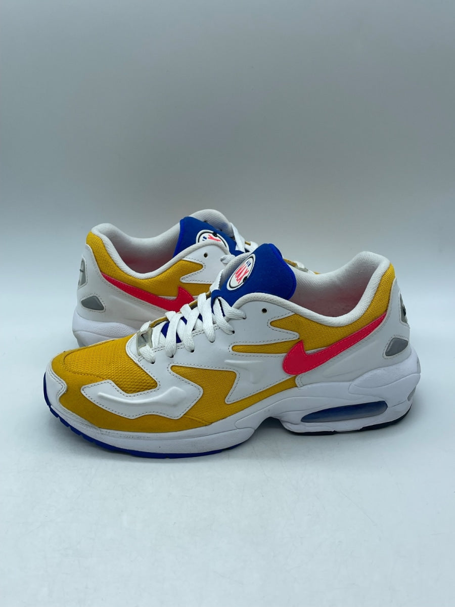 Nike Air Max2 Light University Gold Flash Crimson 9 (Moderately Worn Pre-Owned) - Image 1