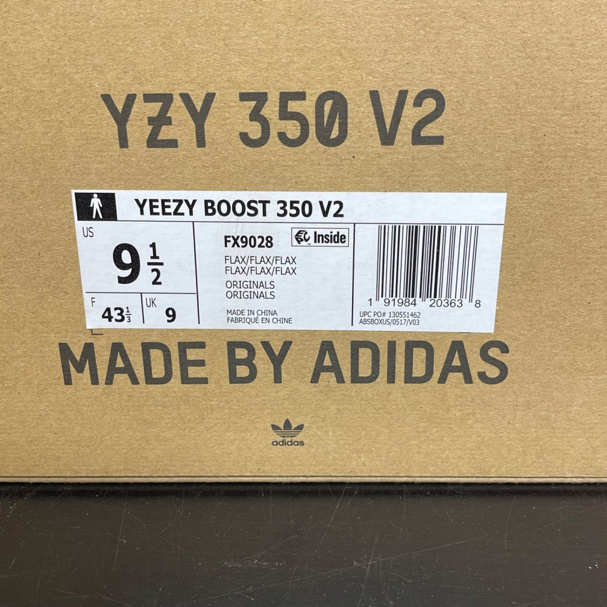 adidas Yeezy Boost 350 V2 Flax 9.5 (Moderately Worn Pre-Owned)adidasFlax/Flax/Flax - Image 7