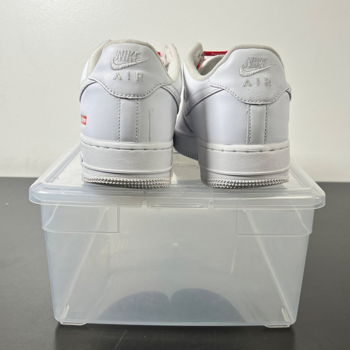 Nike Air Force 1 Low Supreme White 8 (Heavily Worn Pre-Owned)NikeWhite/White-White - Image 5