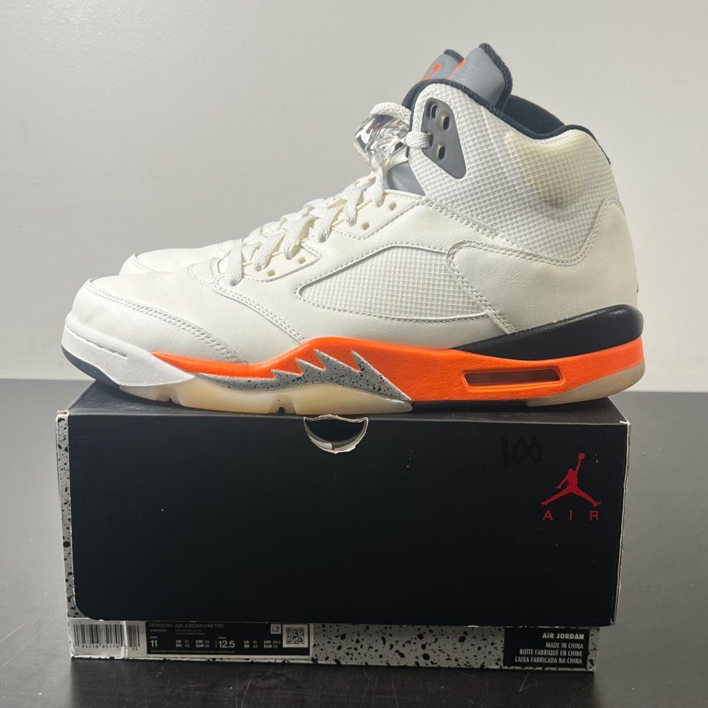 Jordan 5 Retro Shattered Backboard 11 (Lightly Worn Pre-Owned)JordanWhite/Multi-Color-Multi-Color-Total Orange - Image 3