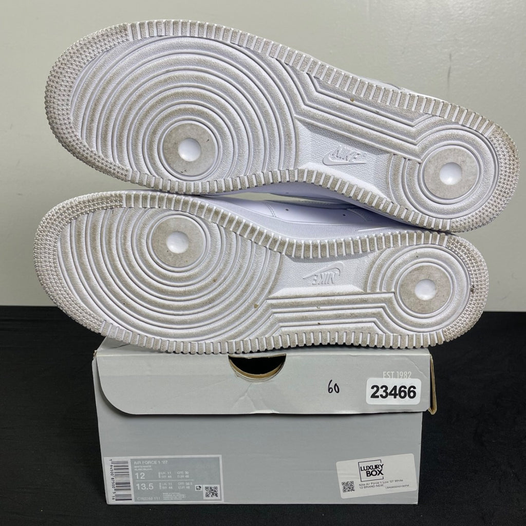 Nike Air Force 1 Low '07 White 12 (Moderately Worn Pre-Owned)NikeWhite/White - Image 5