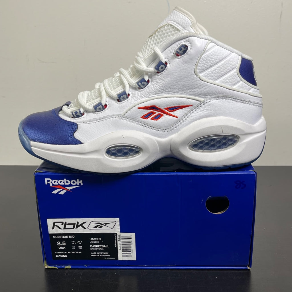 Reebok Question Mid 'Blue Toe' 2022 8.5 (Moderately Worn Pre-Owned)Reebok - Image 3