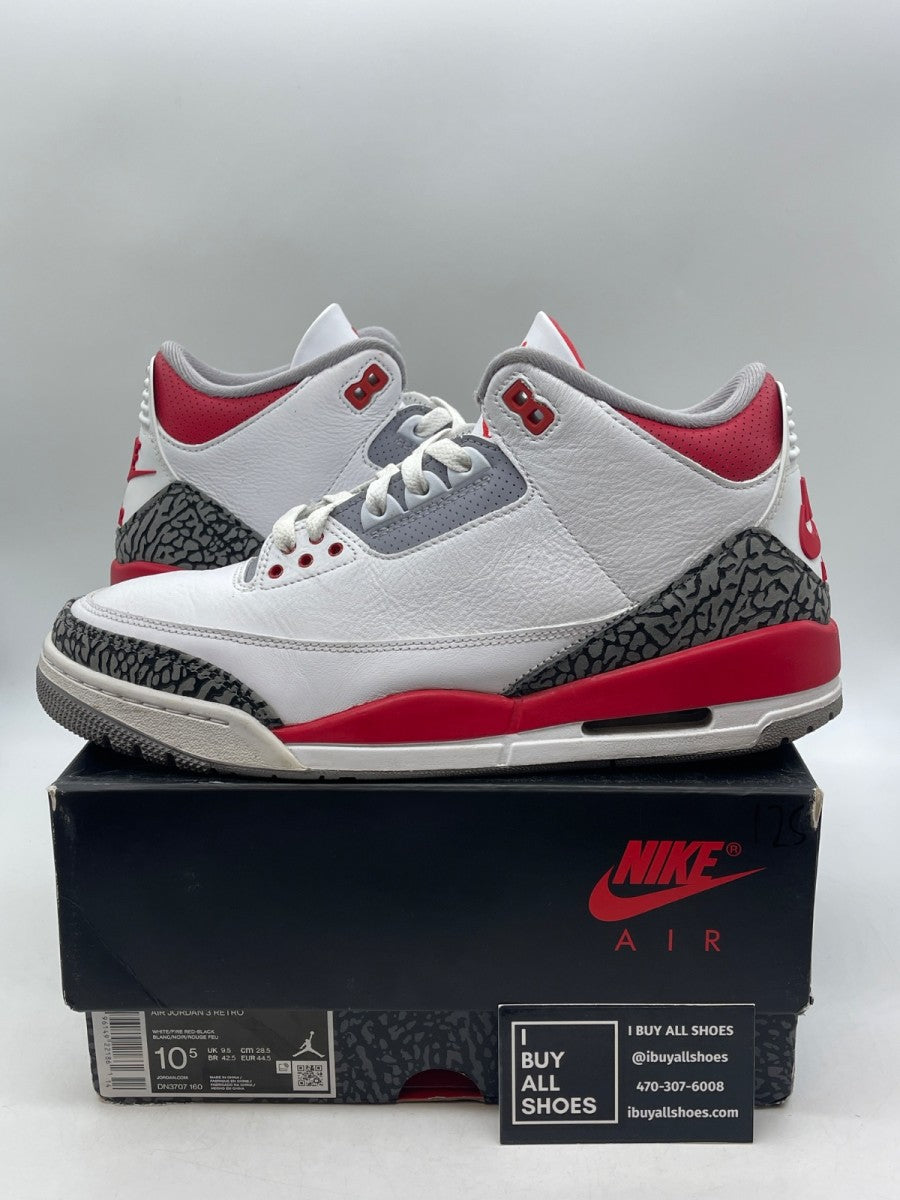 Jordan 3 Retro Fire Red (2022) 10.5 (Heavily Worn Pre-Owned) - Image 1