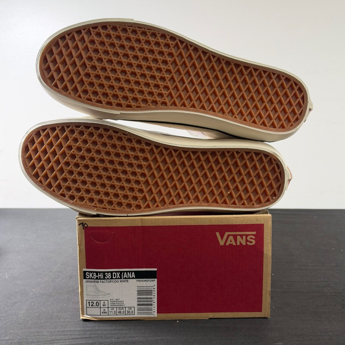 Vans Sk8-Hi 38 DX 'Cream White' (Size 12) - Image 6
