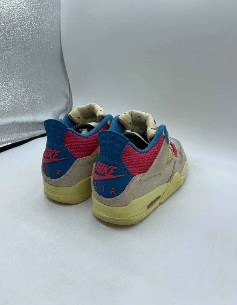 Jordan 4 Retro Union Guava Ice 9.5 (Lightly Worn Pre-Owned)JordanGuava Ice/Light Bone-Brigade Blue-Light Fusion Red - Image 5