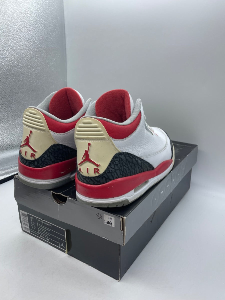 Jordan 3 Retro Fire Red (2007) 9.5 (Moderately Worn Pre-Owned)JordanWhite/Fire Red-Cement Grey - Image 5