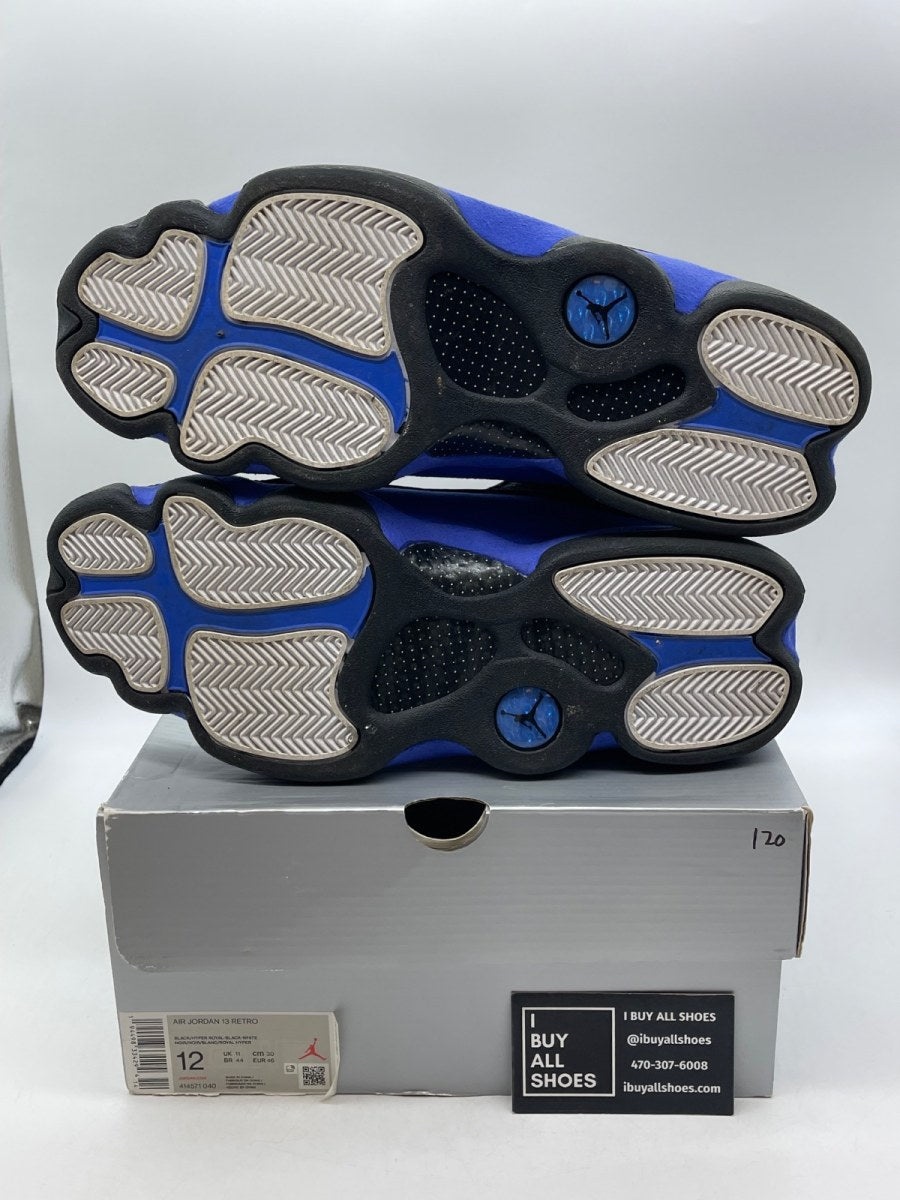 Jordan 13 Retro Black Hyper Royal 12 (Moderately Worn Pre-Owned) - Image 7