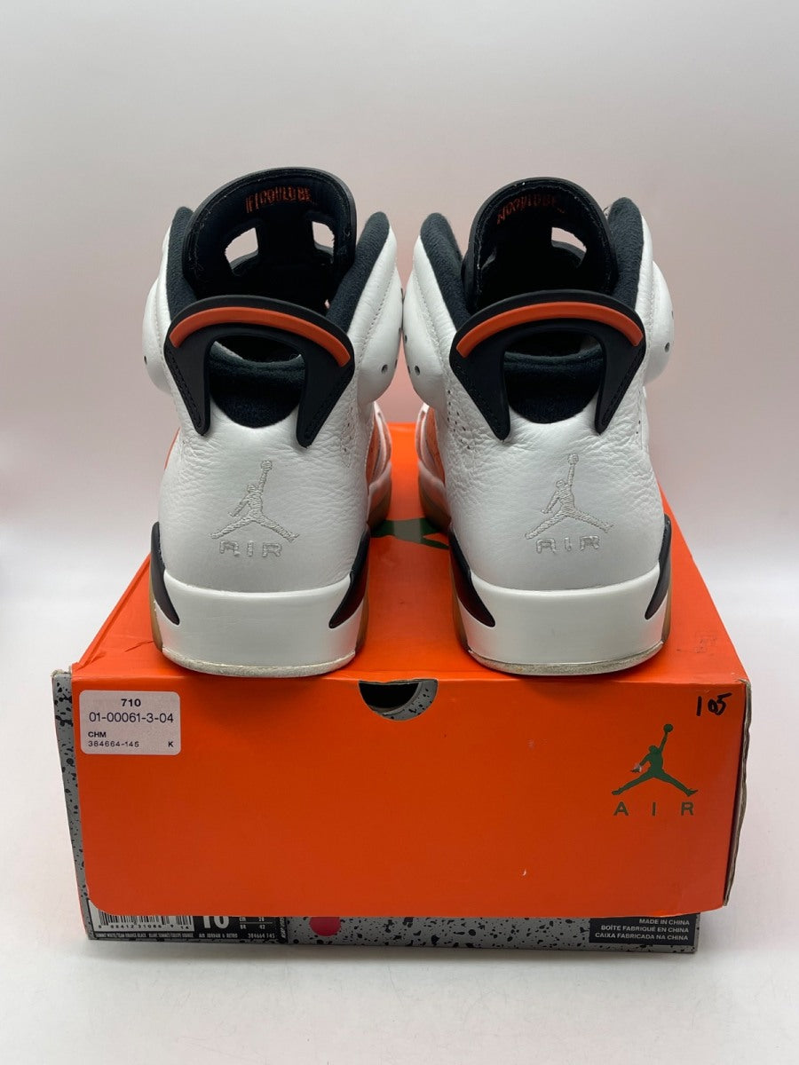 Jordan 6 Retro Gatorade Like Mike White 10 (Moderately Worn Pre-Owned)JordanSummit White/Team Orange-Black - Image 3