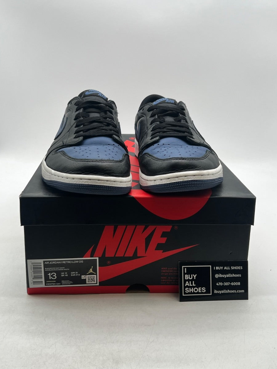 Jordan 1 Retro Low OG Mystic Navy 13 (Moderately Worn Pre-Owned) - Image 2