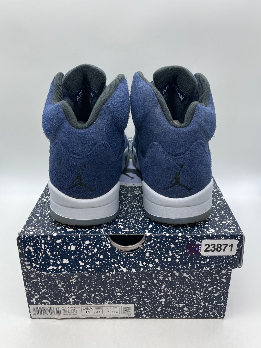 Jordan 5 Retro Midnight Navy 8 (Moderately Worn Pre-Owned)JordanMidnight Navy/Black/Football Grey - Image 3