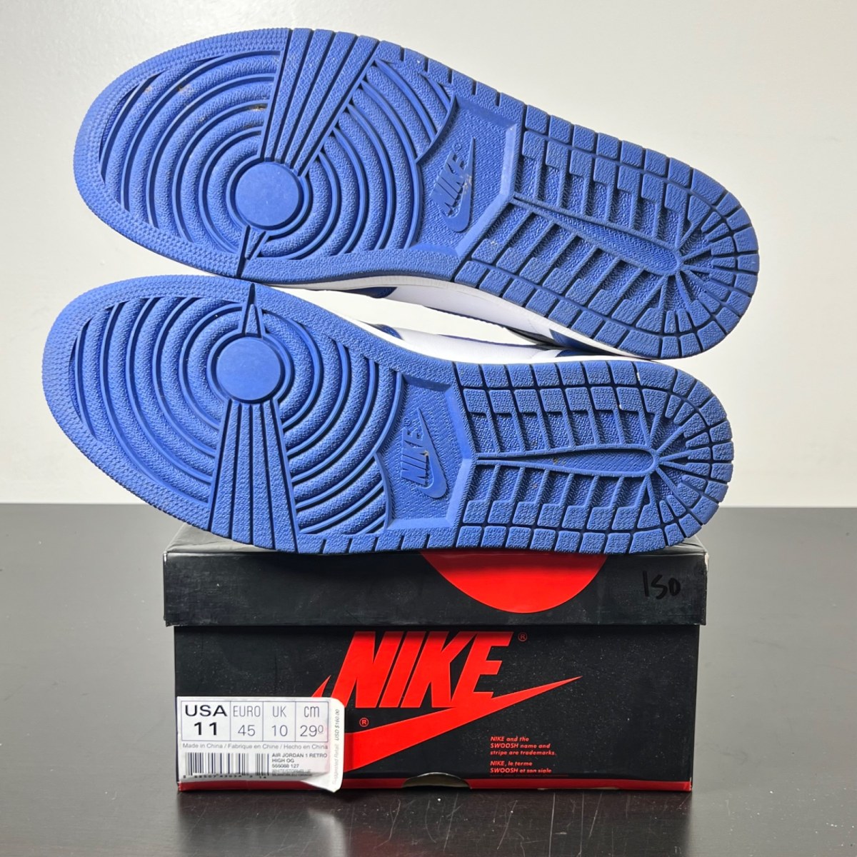 Jordan 1 Retro Storm Blue 11 (Moderately Worn Pre-Owned)JordanBlue/White-Storm Blue - Image 6