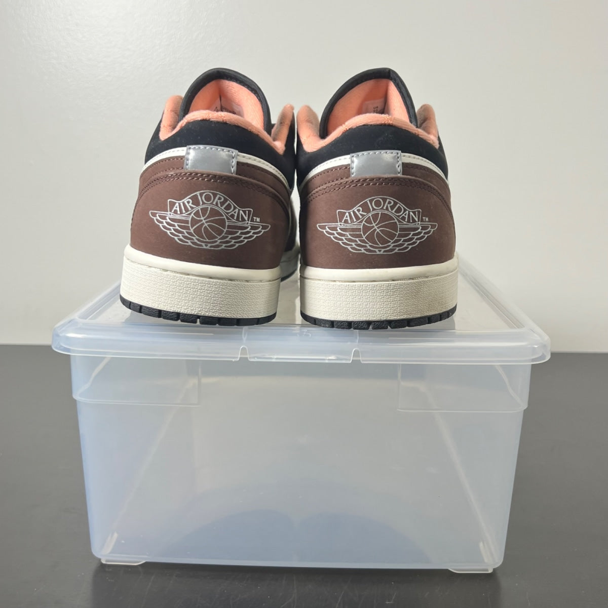 Jordan 1 Low Mocha 10 (Lightly Worn Pre-Owned)JordanLight Chocolate/Crimson Bliss-Black-Sail - Image 4