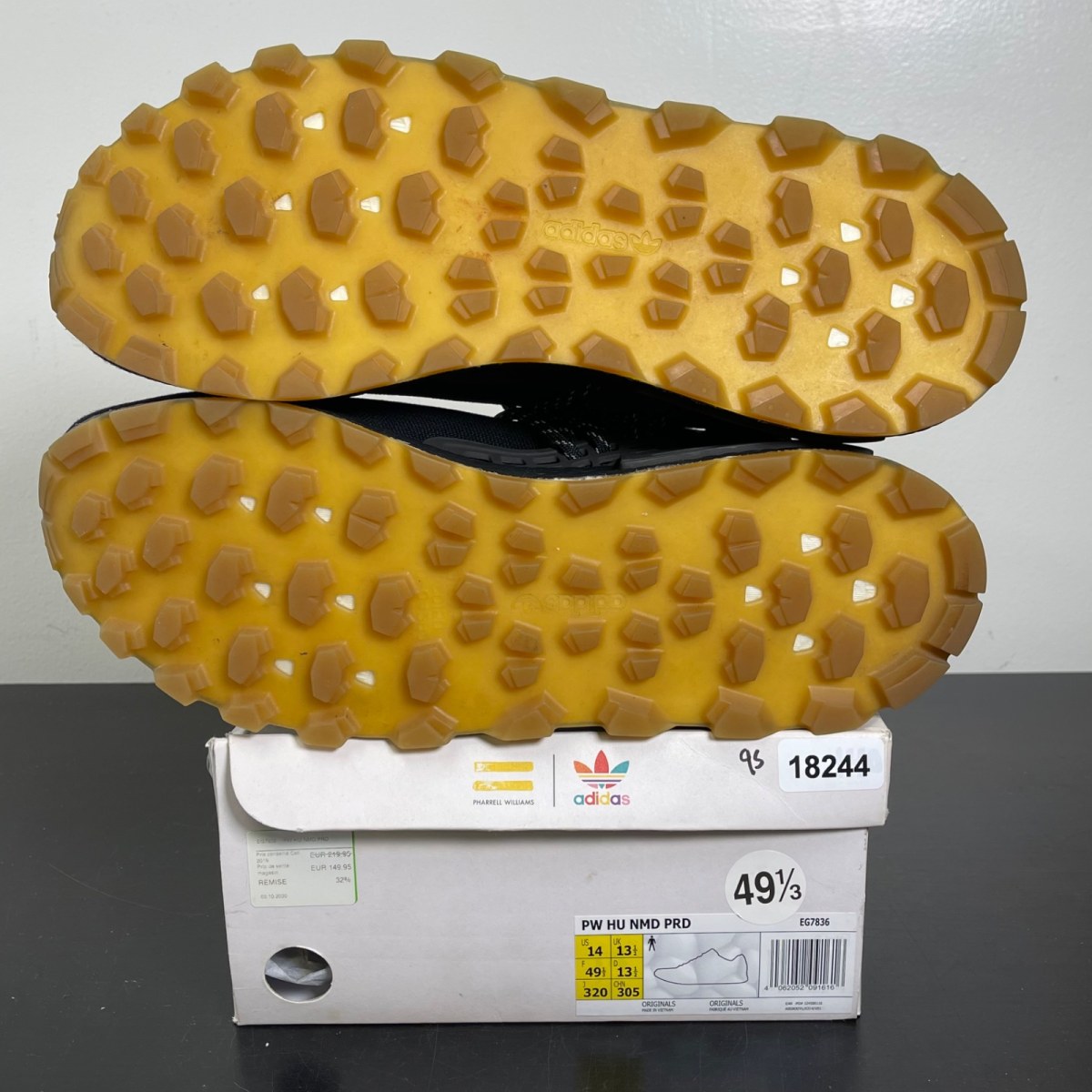 adidas NMD Hu Trail Pharrell Now Is Her Time Black 14 (Moderately Worn Pre-Owned)adidasCore Black/Utility Black/Gum - Image 5