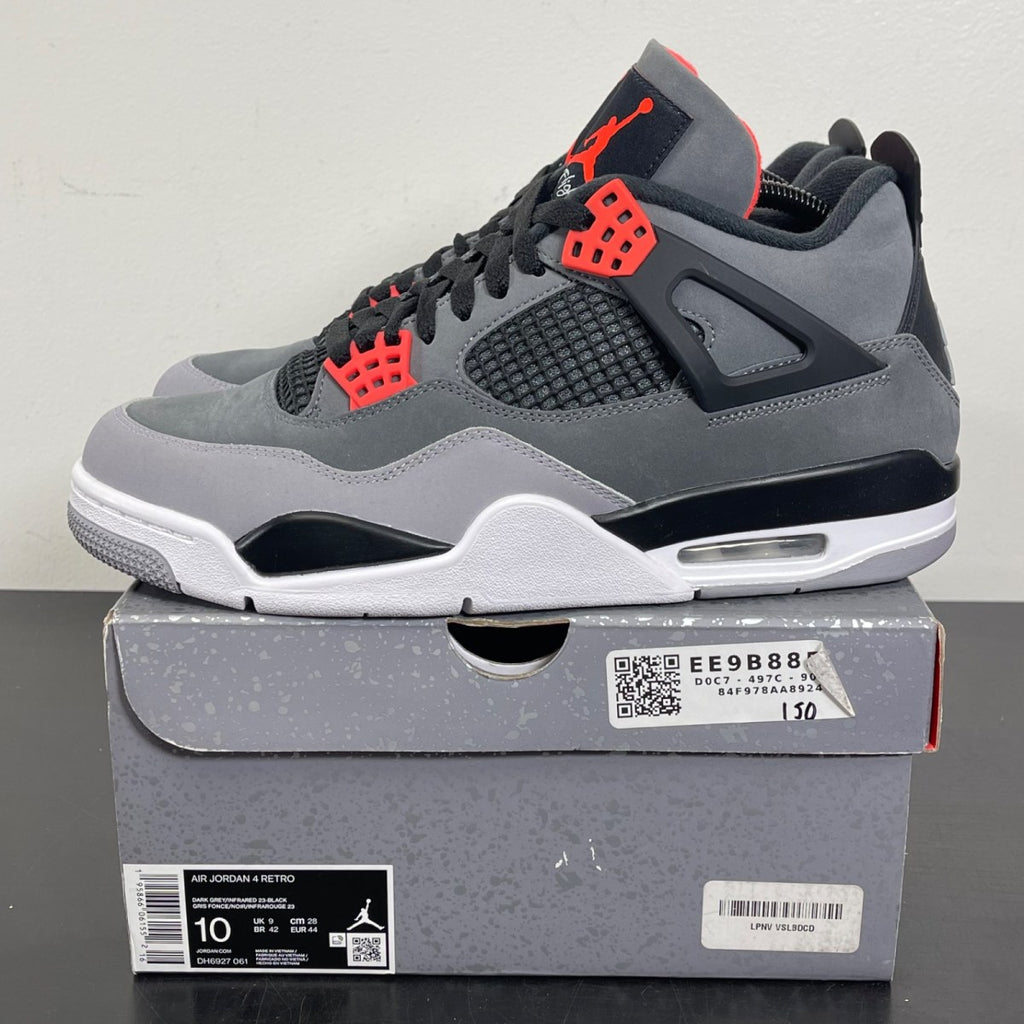 Jordan 4 Retro Infrared 10 (Moderately Worn Pre-Owned)JordanDark Grey/Infrared 23-Black-Cement Grey - Image 3