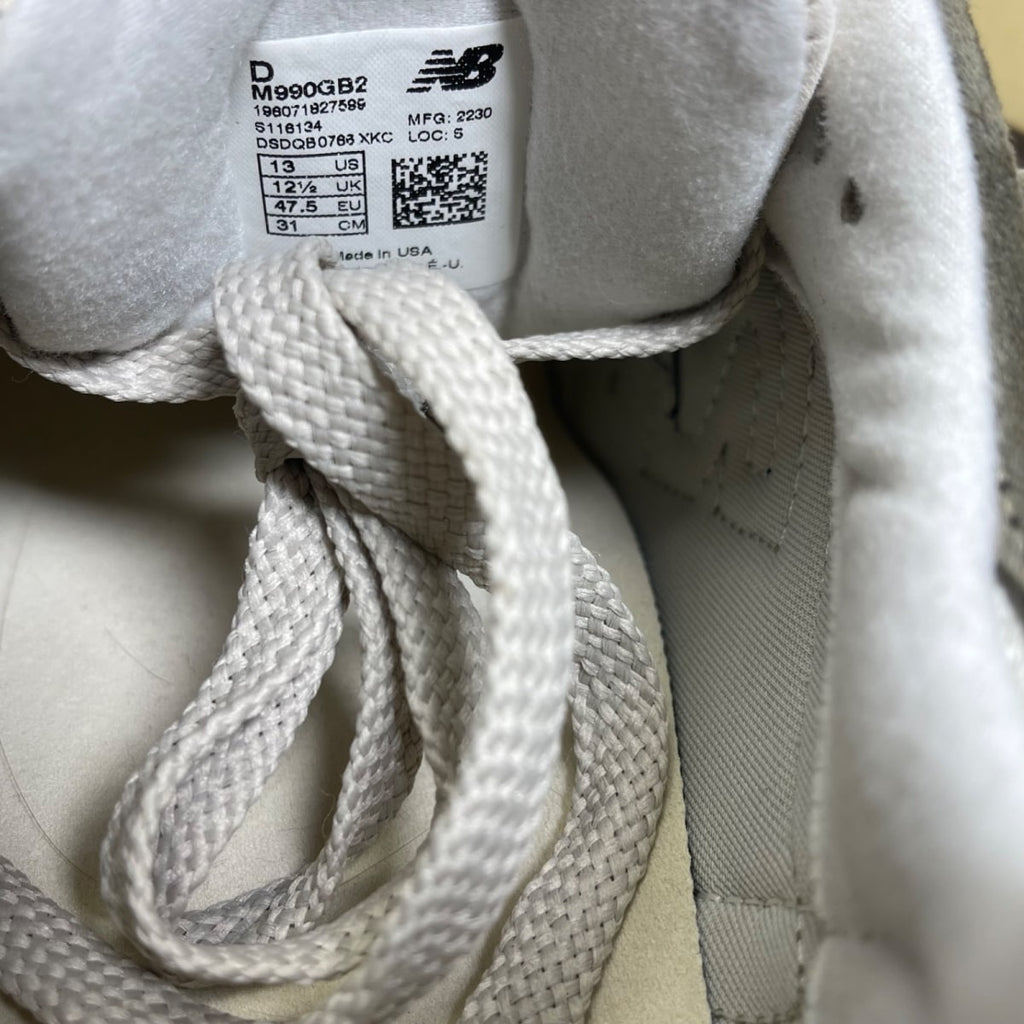 New Balance 990v2 MiUSA Grey Tan 13 (Moderately Worn Pre-Owned)New BalanceGrey/Tan - Image 6