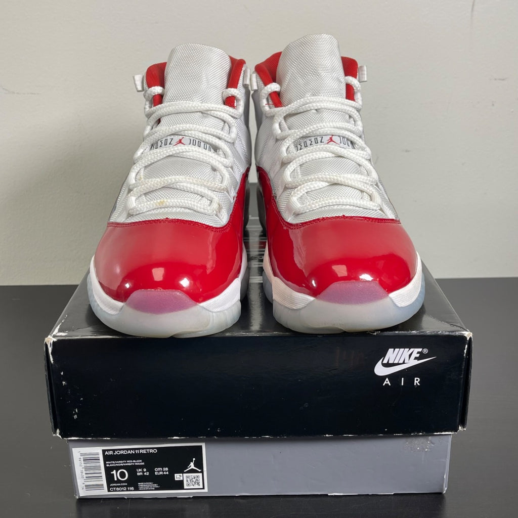 Jordan 11 Retro Cherry (2022) 10 (Moderately Worn Pre-Owned)JordanWhite/Varsity Red/Black - Image 2