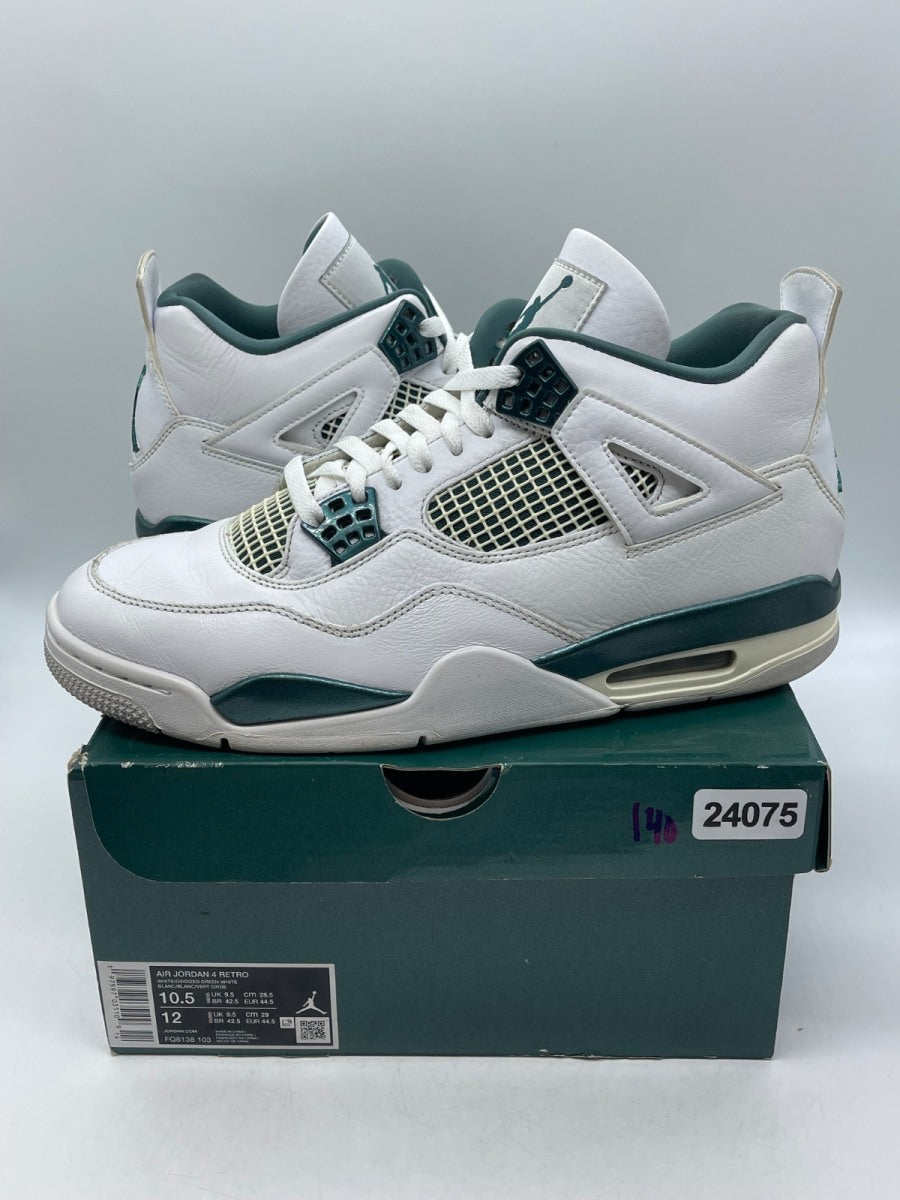Jordan 4 Retro Oxidized Green 10.5 (Moderately Worn Pre-Owned)JordanWhite/Oxidized Green/White/Neutral Grey - Image 1