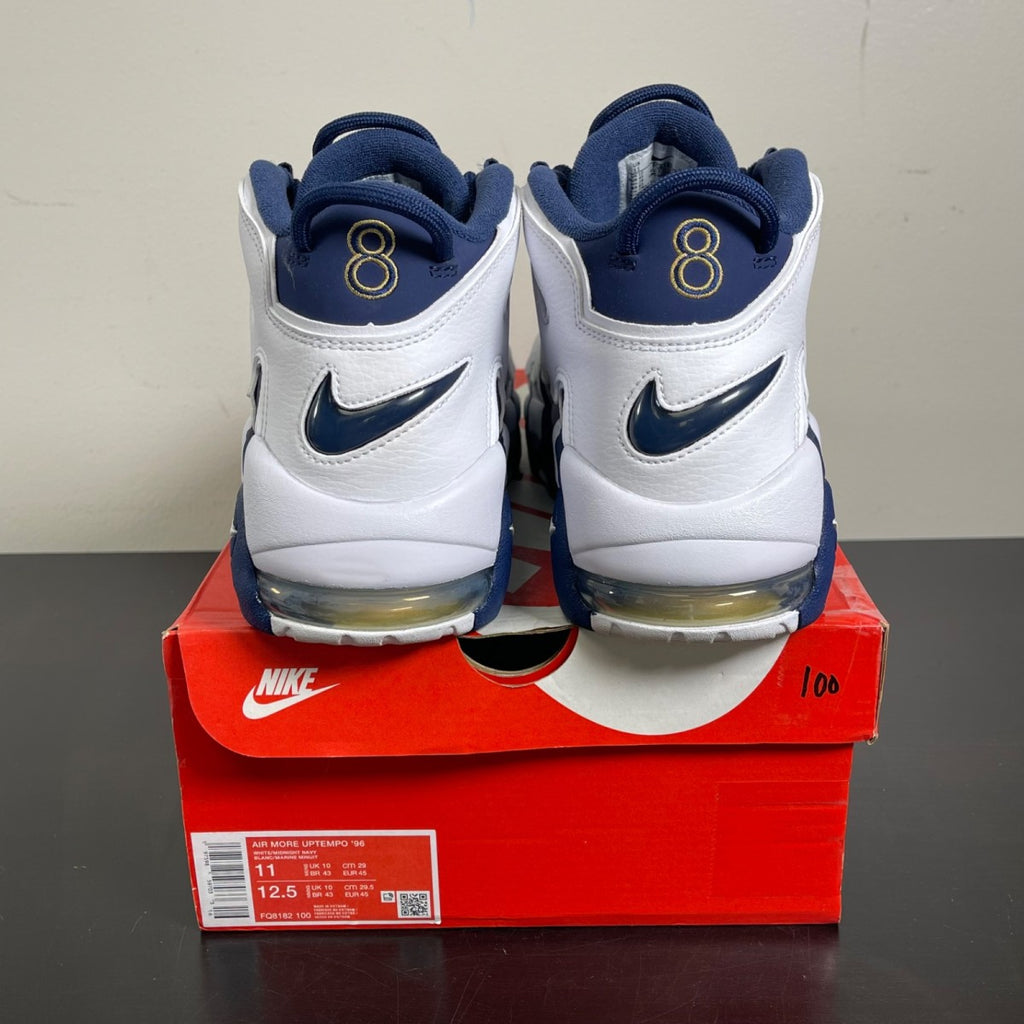 Nike Air More Uptempo 96 Olympic (2024) 11 (Moderately Worn Pre-Owned)NikeWhite/Midnight Navy/Metallic Gold/University Red - Image 4