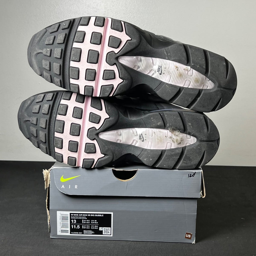 Nike Air Max 95 OG Big Bubble Pink Foam (Women's) 13W (Lightly Worn Pre-Owned)NikeBlack/Pink Foam/White/Reflective Silver - Image 6