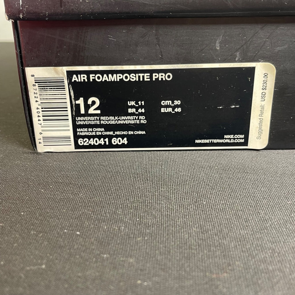 Nike Air Foamposite Pro University Red (Size 12) - Image 7