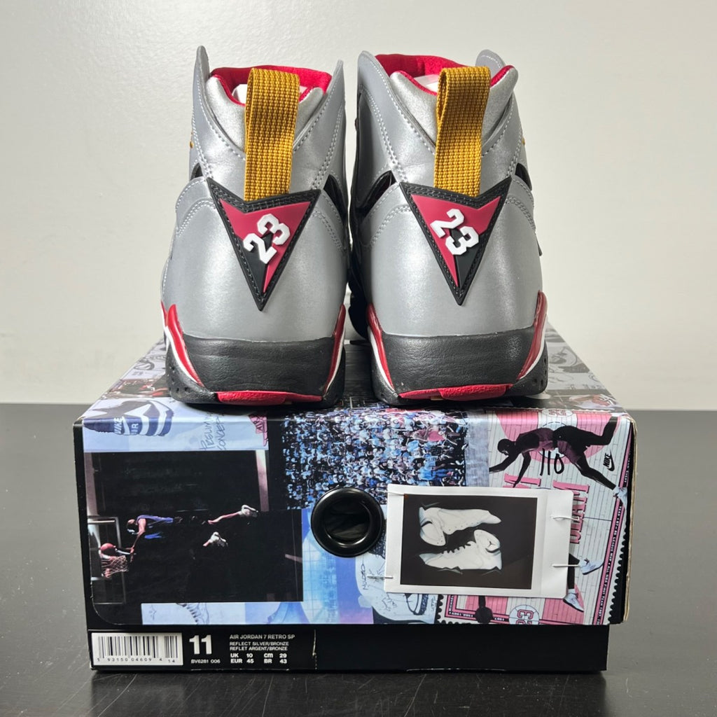 Jordan 7 Retro Reflections of a Champion 11 (Lightly Worn Pre-Owned)JordanReflect Silver/Bronze-Cardinal Red-Black - Image 4