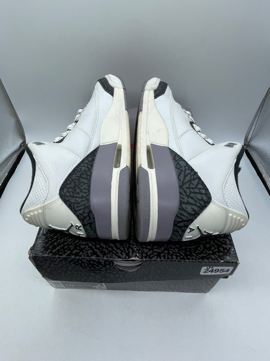 Jordan 3 Retro Cement Grey 10.5 (Moderately Worn Pre-Owned)JordanSummit White/Fire Red/Cement Grey/Black - Image 6