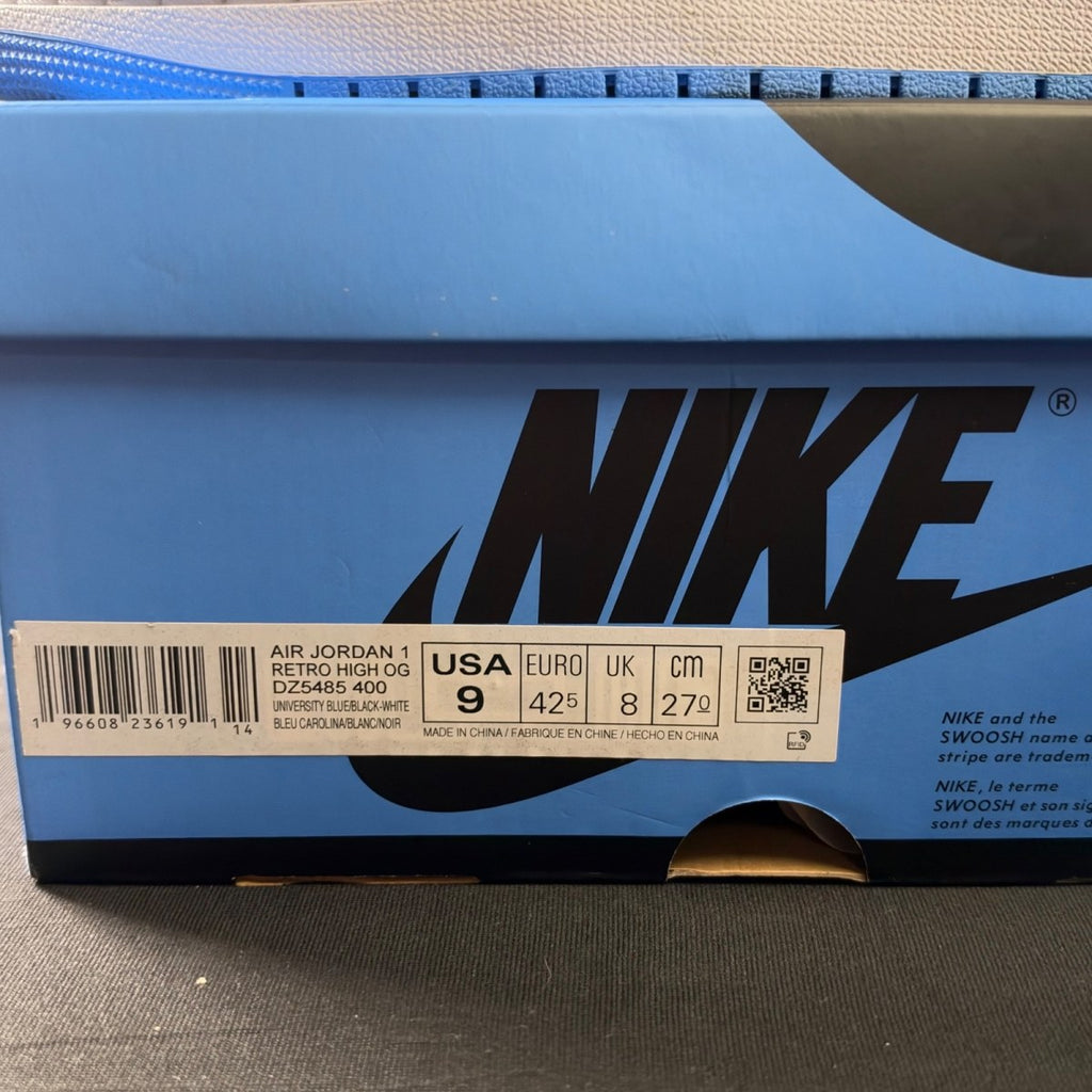 Jordan 1 Retro High OG UNC Toe (Size 9) - Image 4