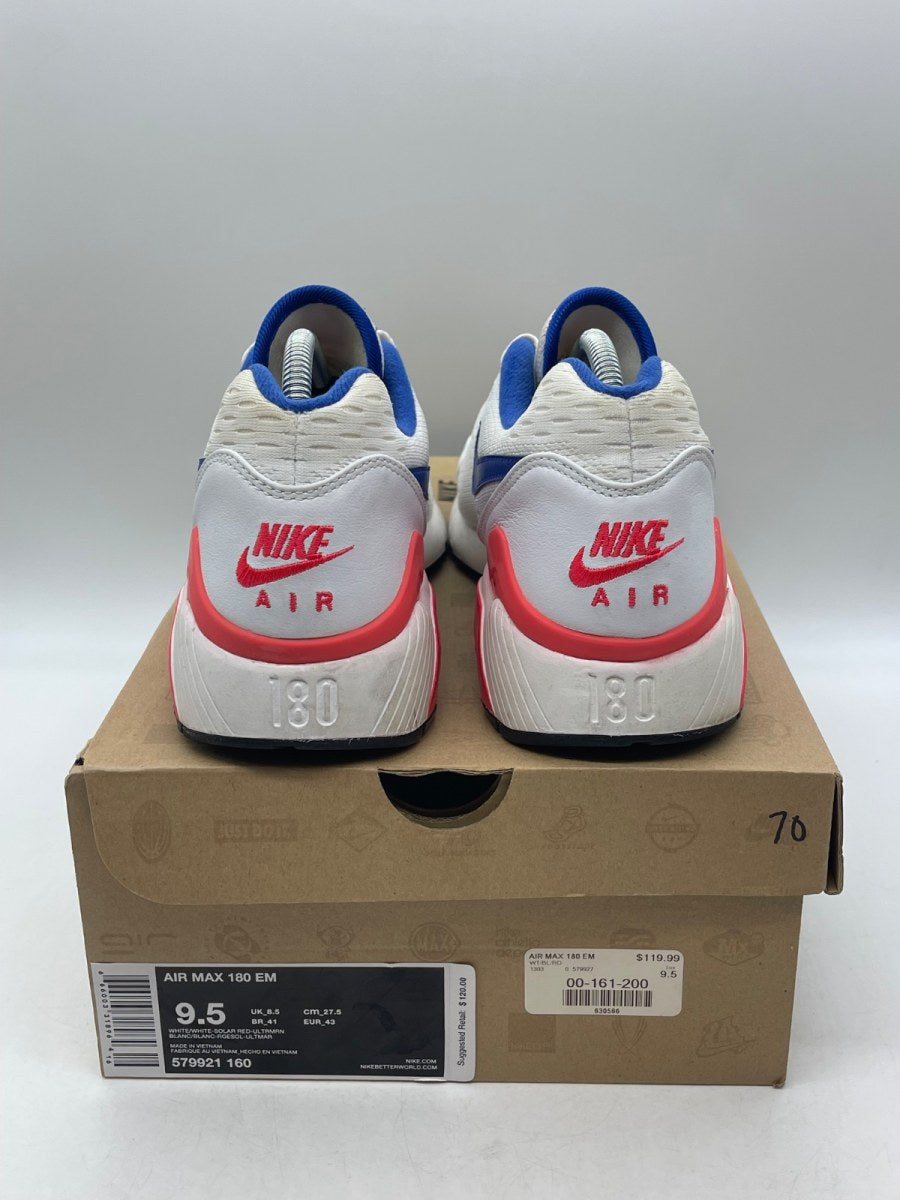 Nike Air Max 180 EM 'White Solar Red' 9.5 (Moderately Worn Pre-Owned)Nike - Image 3