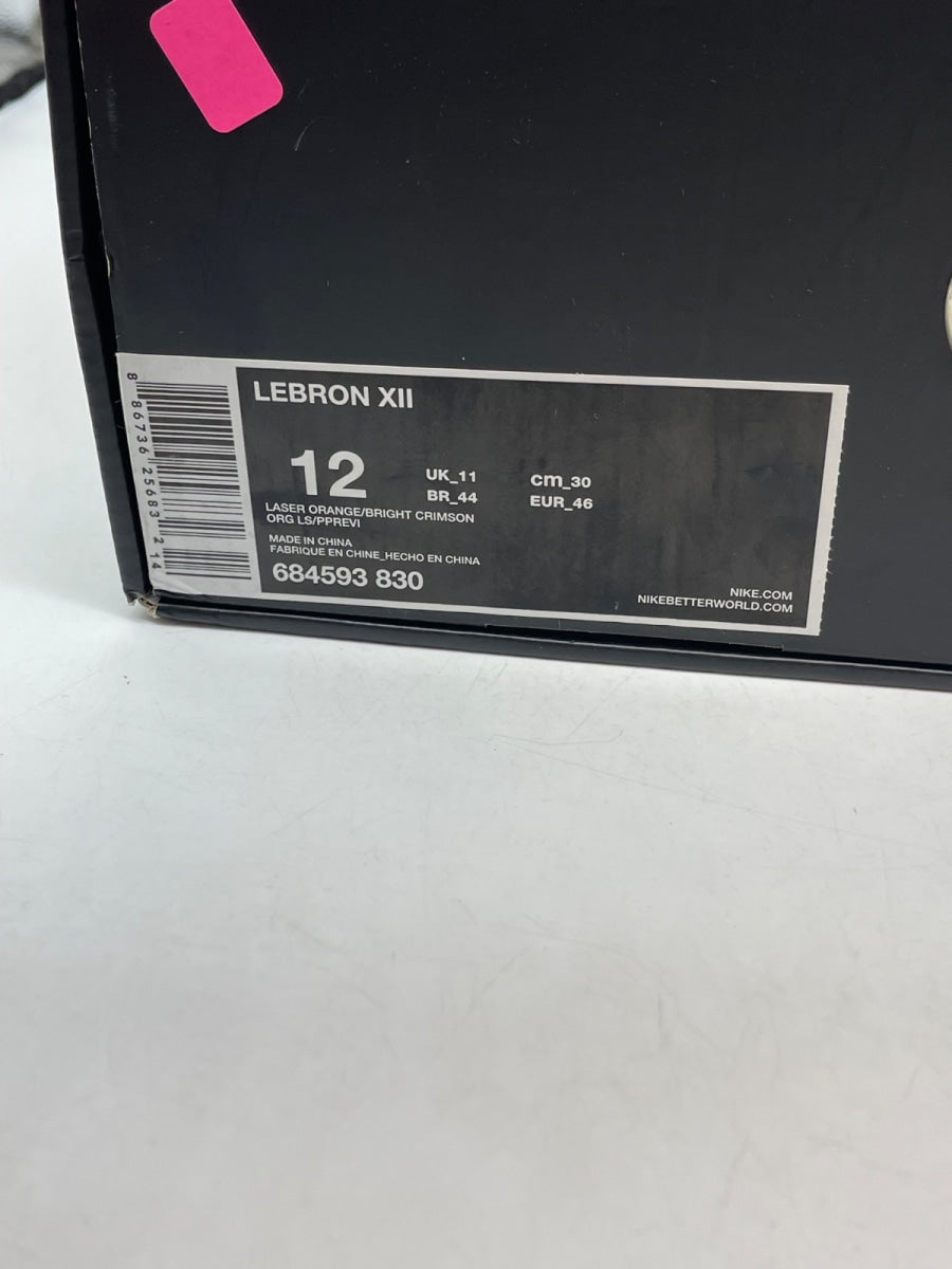 Nike LeBron 12 Witness 12 (Moderately Worn Pre-Owned)NikeLaser Orange/Green Glow-Black - Image 9